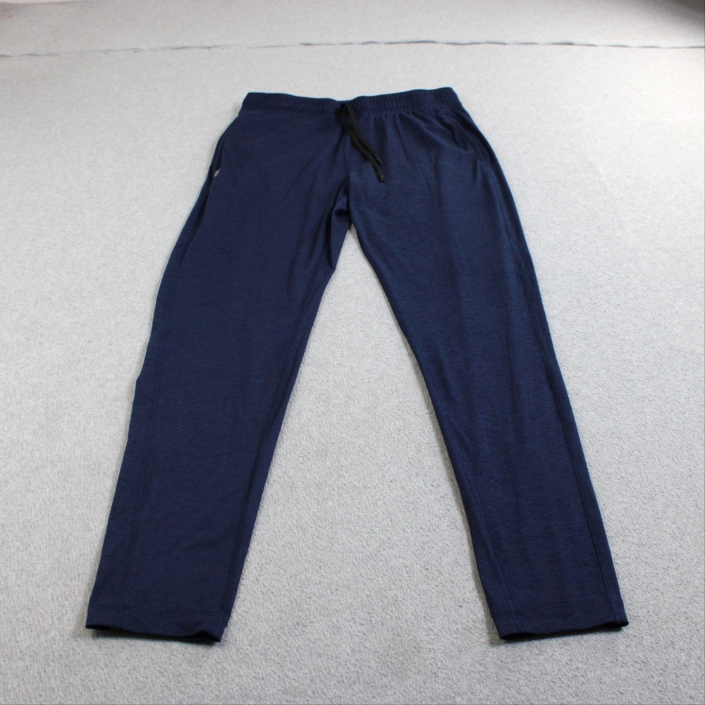 Rhone Jogger Pants Men Medium Blue Jersey Elastic Waist Pockets Athletic Gym